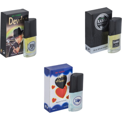

My Tunes Combo Devdas-Kabra Black-Younge Heart Blue Eau de Toilette - 60 ml(For Men & Women)