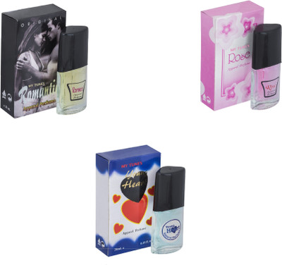

My Tunes Combo Romantic-Rose-Younge Heart Blue Eau de Toilette - 60 ml(For Men & Women)