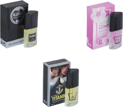 My Tunes Combo Kabra Black-Rose-Titanic Eau de Toilette - 60 ml(For Men & Women)