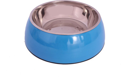 

SRI Stainless Steel Food And Water Melamine Stand With Non-Skid Rubber Bottom, Medium Round Plastic Pet Bowl(0.5 L Blue)