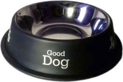 

Pet Care Round Steel Pet Bowl(700 ml Black)