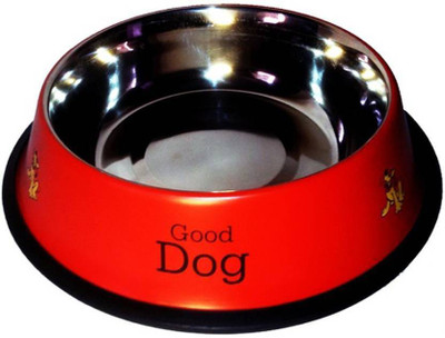 

Pet Care Round Steel Pet Bowl(1890 ml Red)