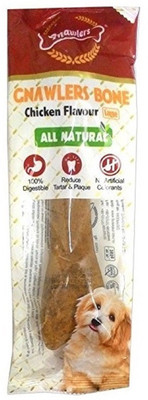 

Gnawlers Bone Chicken Flavor (Large) | All Natural | 100% Digestible | Reduce Tartar & Plaque | No Artificial Colorants | Chicken 265 g Dry Dog Food