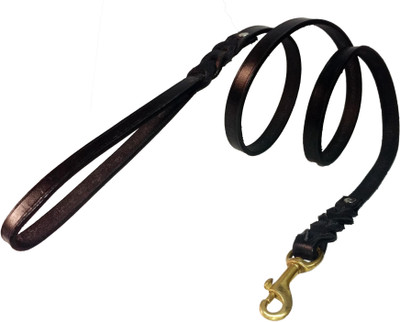 

Petshop7 Handmade Braided Leather (5 Feet x 3/4 inch) 152 cm Dog Cord Leash(Black)