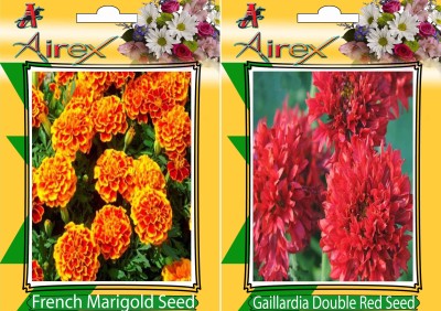 Airex French Marigold, Gaillardia Double Red Seed(25 per packet)