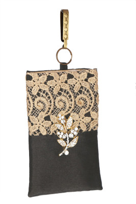 

Mahadev Exports Diamond Hooked Mobile Pouch Haf Haf Black Mobile Pouch(Black)