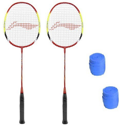 

Li-Ning Q30 Badminton Strung Racket with Grip - Pack of 2 Blue, Red Strung Badminton Racquet(G5 - 3 Inches, 180 g)