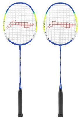 

Li-Ning Q50 Badminton Strung Racket - Pack of 2 Blue, Red Strung Badminton Racquet(G5 - 3 Inches, 180 g)
