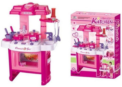 

Dhawani Swastik Fashion Pink Plastic Kitchen Set For Kids