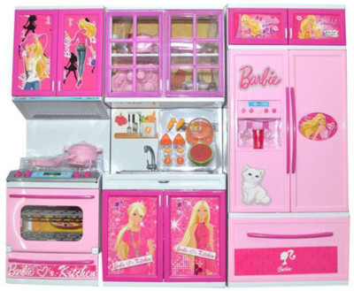 

Dhawani Latest Modern Kitchen Play Set With Refrigerator Cook Top And Drawer Almirah