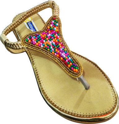 

Fashionitz Women Gold Flats