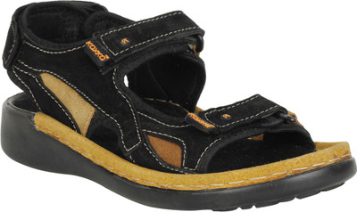 

KOXKO Men Black Sandals