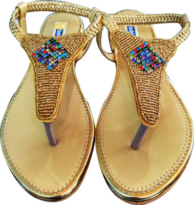 

Fashionitz Women Gold Flats