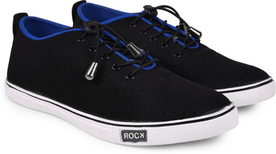 

Andrew Scott Men's Black Canvas Sneakers For Men(Black