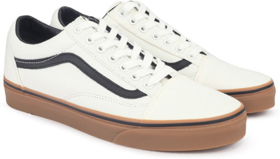

Vans Old Skool Sneakers For Men(White, Black, (gum) blanc de blanc/black