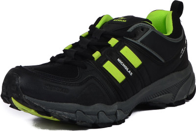 

Nicholas Running Shoes For Men(Black, Black green
