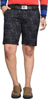 AmERiCAn nOTi Printed Men Black Bermuda Shorts