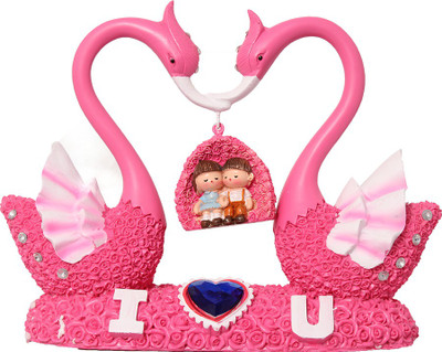 

Art N Hub Duck Love Couple Bird Figurine Home Interior Décor Statue Gift Decorative Showpiece - 19 cm(Earthenware, Pink)