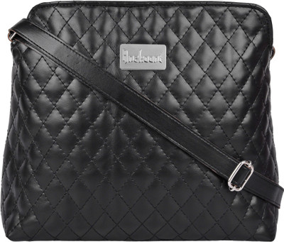 

Anekaant Women Casual Black PU Sling Bag