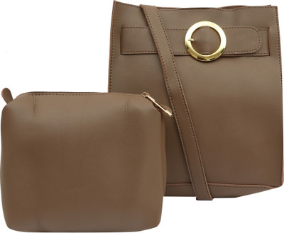 

Pepgirls Girls Casual Khaki Leatherette Sling Bag