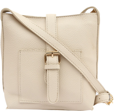Pepgirls Girls Casual Beige Leatherette Sling Bag