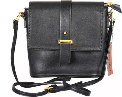 

Mary Anne Women Casual Black Leatherette Sling Bag