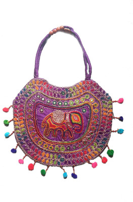 

poojajcollection Women Casual Multicolor Cotton Shoulder Bag