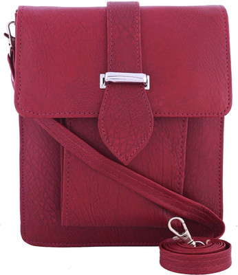 

Fristo Women Casual Maroon PU Sling Bag