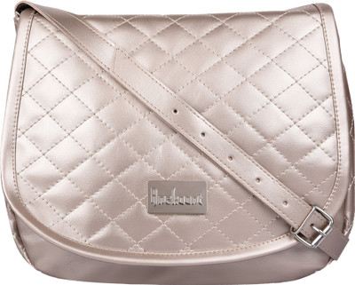 

Anekaant Women Casual Silver PU Sling Bag