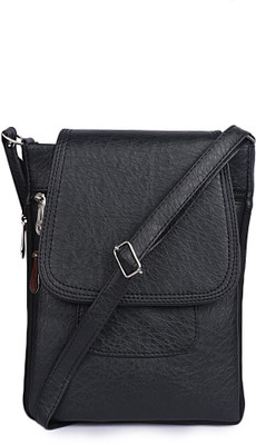 

TR Fashion Girls Formal Black PU, Polyester Sling Bag