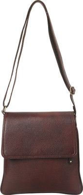 

Leather Giant Girls Casual Brown Genuine Leather Sling Bag