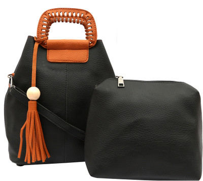 

Pepgirls Girls Casual Black Leatherette Sling Bag