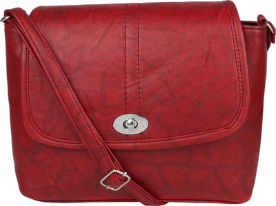 

MET CARE Women Casual Maroon PU Sling Bag