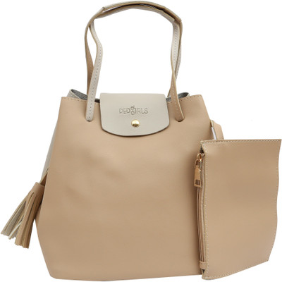 

Pepgirls Girls Casual Beige PU Hand-held Bag