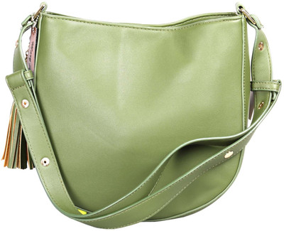 

Mary Anne Women Evening/Party Green Leatherette Hand-held Bag