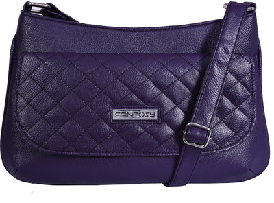 

Fantosy Women Casual Purple Leatherette Sling Bag