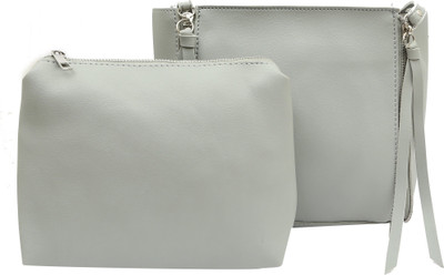 

Pepgirls Girls Casual Grey Leatherette Sling Bag