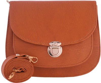 

Fristo Women Casual Tan PU Sling Bag