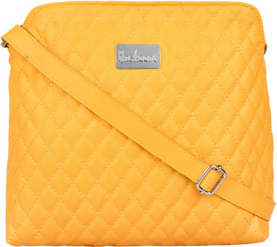 

Anekaant Women Casual Yellow PU Sling Bag