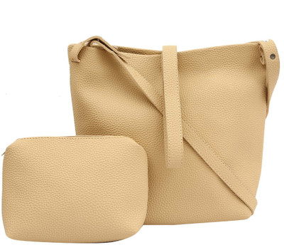

Pepgirls Girls Casual Beige PU Sling Bag