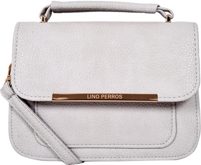 

Lino Perros Women Casual Grey Leatherette Sling Bag