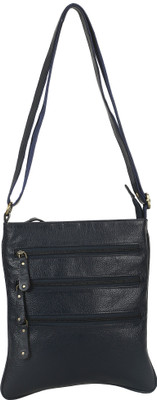 

Leather Giant Girls Casual Black Genuine Leather Sling Bag