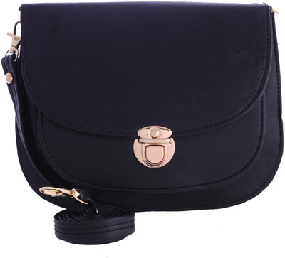 

Fristo Women Casual Black PU Sling Bag