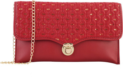 

Fristo Women Casual Maroon PU Sling Bag