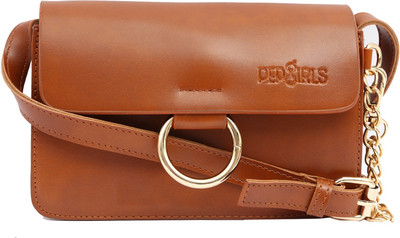 

Pepgirls Girls Evening/Party Tan PU Sling Bag