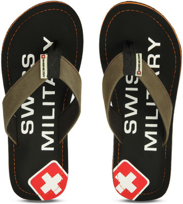 

Swiss Military Maharaj Flip Flops, Black/orange