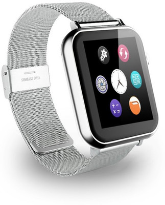 

Mobile Link All Android SmartPhone Compatible Smartwatch-Z50 Silver silver Smartwatch(Silver Strap Regular)