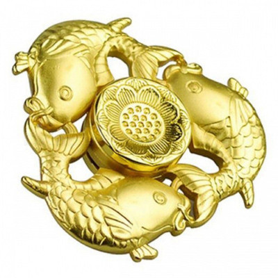 

Montez Metal Gold Fish Crab High Speed Fidget Hand Spinner Toy(Gold)