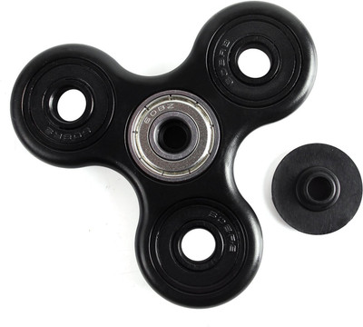 

VibeX ® Fidget Spinner Toy Time Killer Perfect to relieve ADHD Anxiety Reduce Stress Helps Focus(Black)