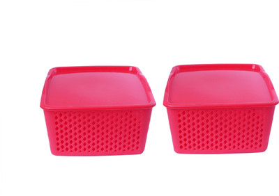 

CSM CSM Set of 2 red multipurpose baskets- Medium Storage Basket(Pack of 2)